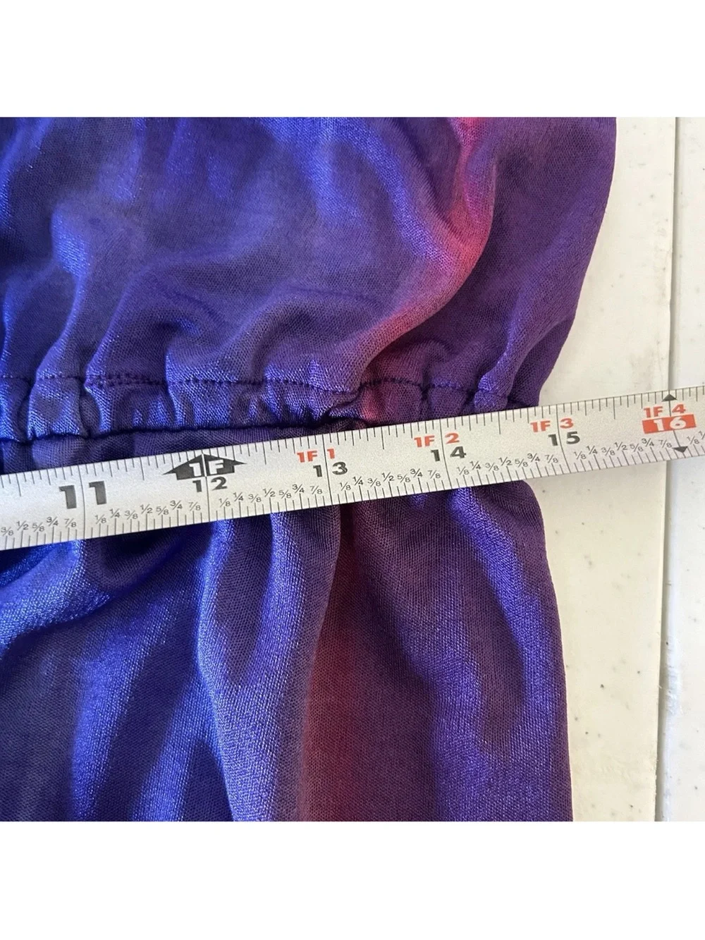 Vintage Whispers Nightgown Goddess Medium (10) purple gradient one shoulder tie